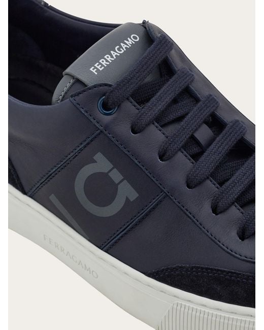 Hommes Sneaker Basse Avec Gancini Bleu Taille .5 Ferragamo pour homme en coloris Blue