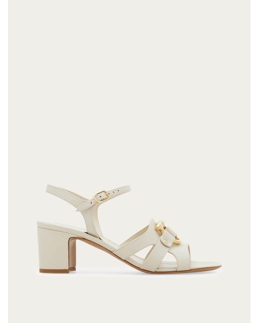Ferragamo Natural Gancini Ornament Sandal .5