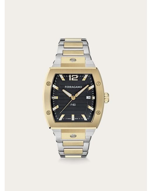 Ferragamo Herren F80 Tonneau 3H Uhr in White für Herren