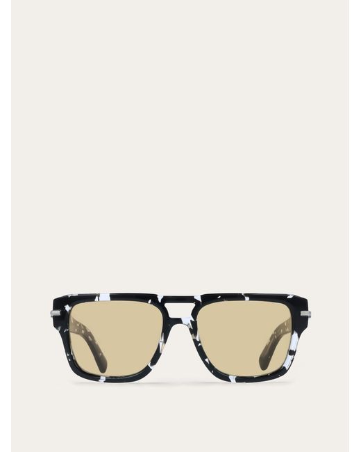 Ferragamo Natural Navigator Frame Sunglasses for men