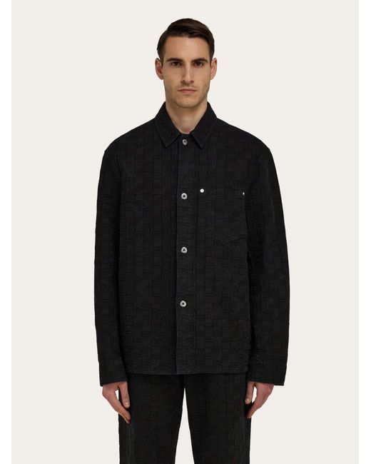 Ferragamo Herren Overshirt Monogram in Black für Herren