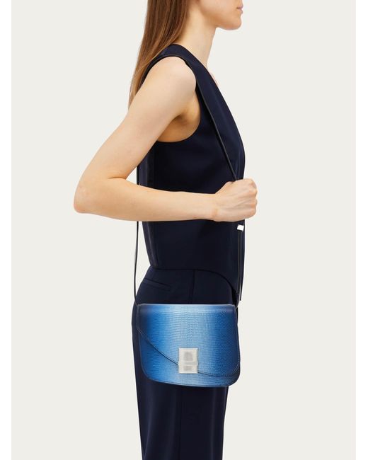 Ferragamo Blue Women Fiamma Crossbody Bag (s)