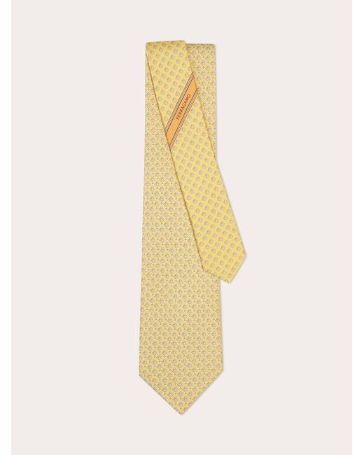 Uomo Cravatta di Ferragamo in Yellow da Uomo