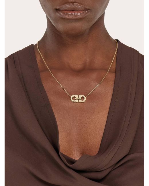 Ferragamo Natural Gancini Pendant Necklace
