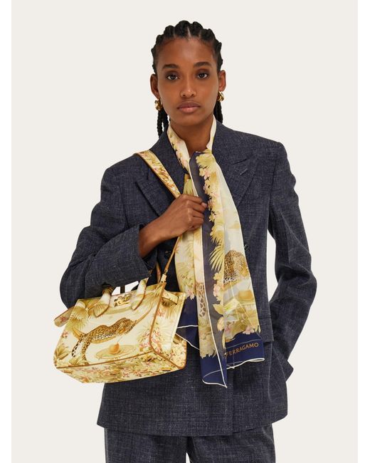 Ferragamo Metallic New Studio Soft Bag (M)