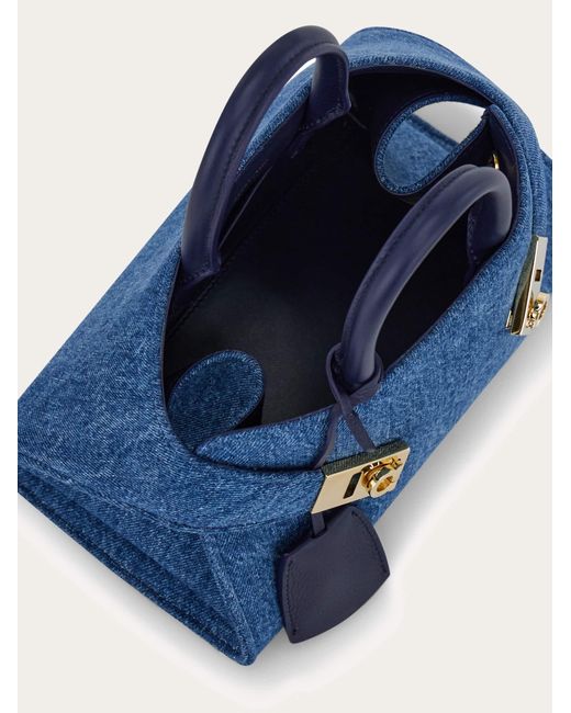 Donna Borsa A Mano Hug (Xs) di Ferragamo in Blue