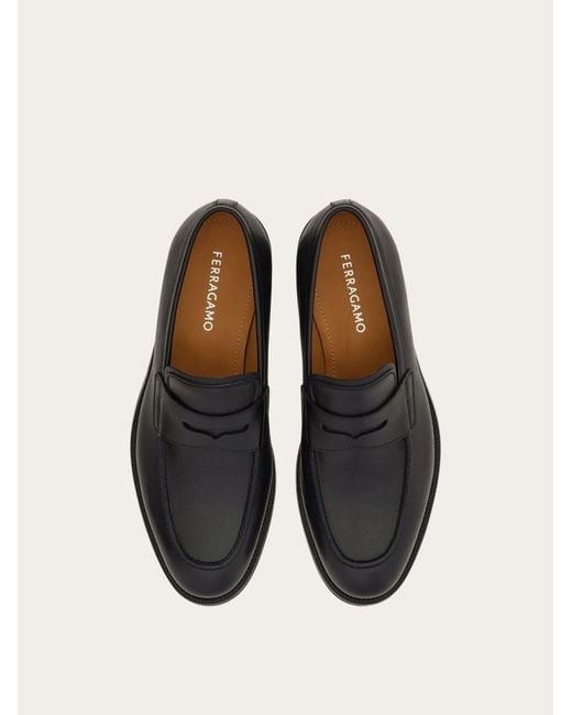 Ferragamo White Penny Loafer .5 for men