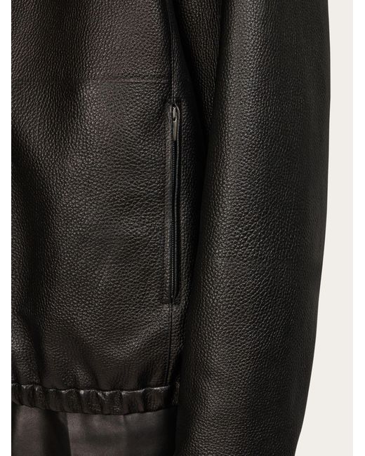 Ferragamo Black Deerskin Blouson for men