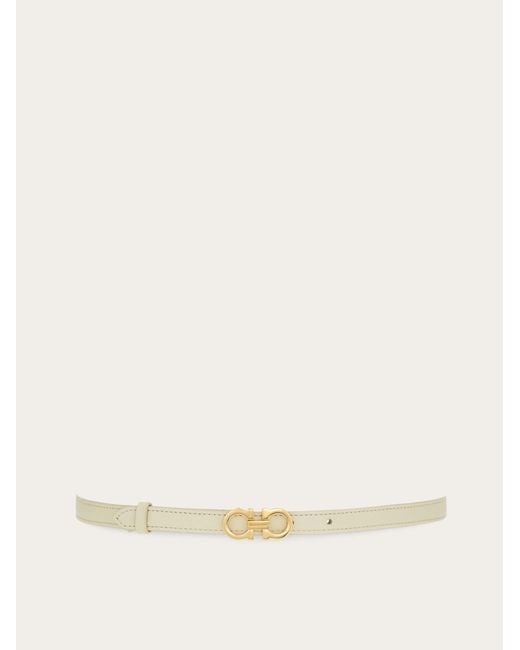 Ferragamo Natural Gancini Fixed Belt