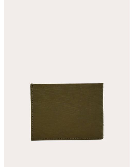 Ferragamo Green Gancini Wallet With Id Window for men