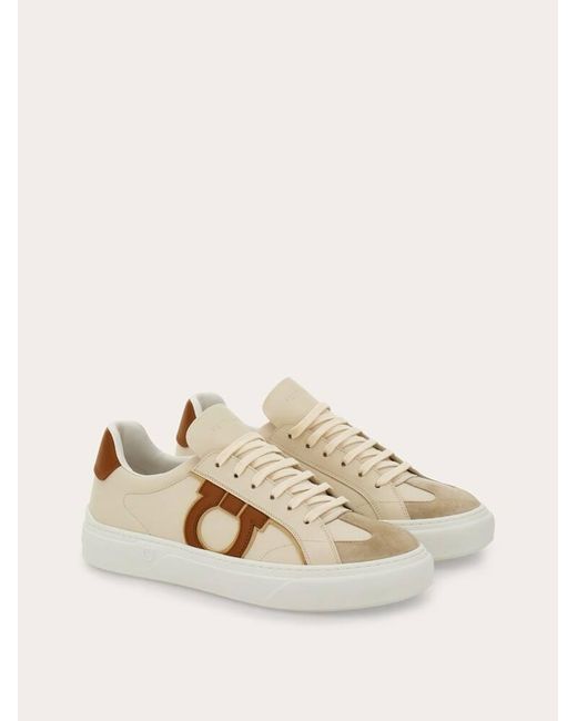Ferragamo Natural Gancini Sneaker .5 for men