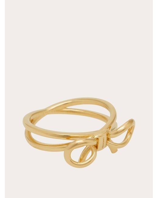 Ferragamo Natural Ring With Bow (52Mm)