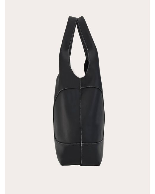 Ferragamo Black Hobo Bag With Cut-out Detailing for men