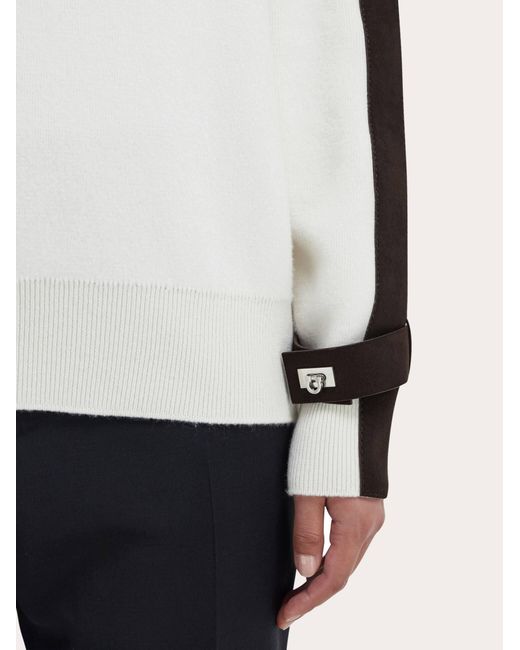 Ferragamo Natural Crewneck Sweater