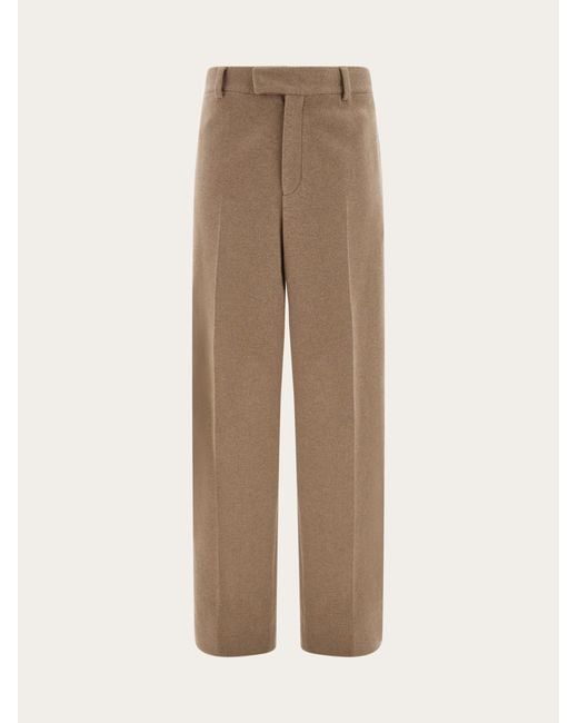 Ferragamo Natural Jersey Interlock Tailored Trouser for men