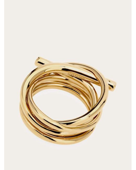 Ferragamo Natural Gancini Ring - Size 52