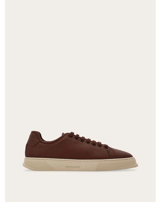 Ferragamo Herren Slip-On Low-Top-Sneaker Größe in Brown für Herren