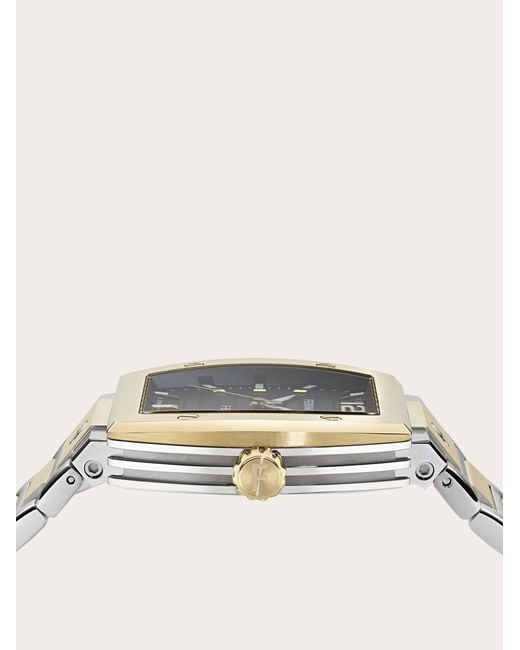 Ferragamo Herren F80 Tonneau 3H Uhr in White für Herren