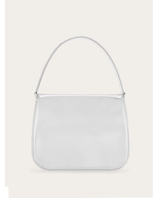 Ferragamo White Framed Handbag (S)