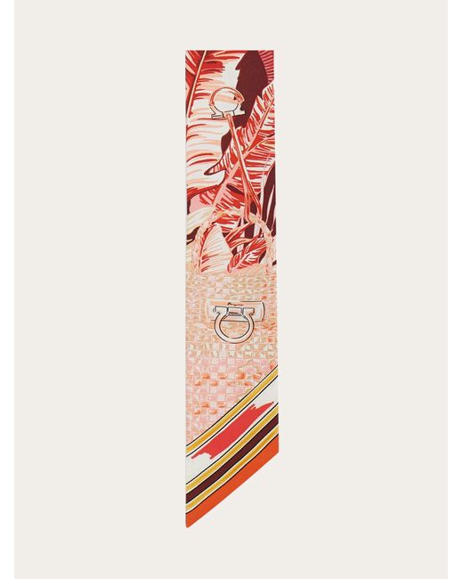 Ferragamo Red Feline Print Mini Bandeau