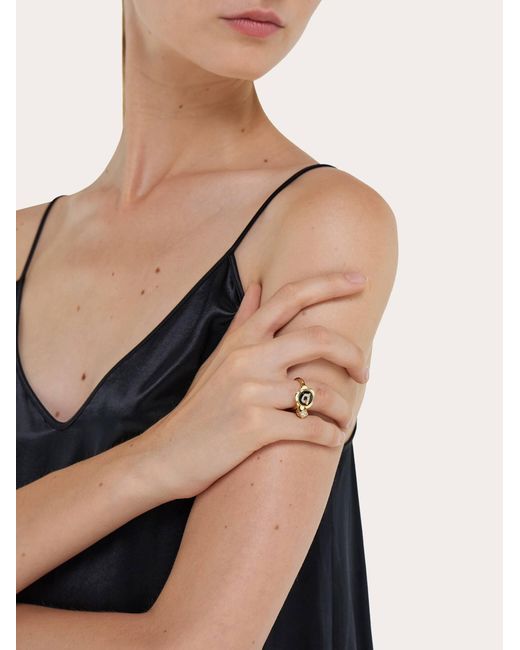 Ferragamo Natural Gancini Charm Ring (50Mm)