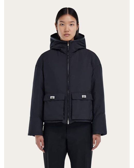 Ferragamo Blue Padded Blouson