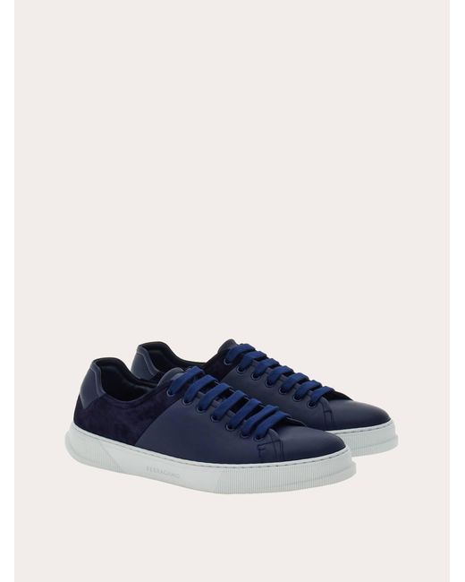 Ferragamo Blue Men Low Cut Sneaker for men