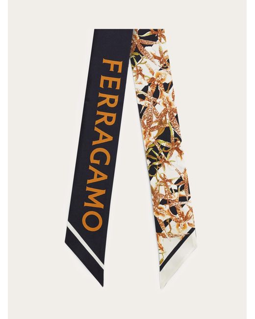Ferragamo White Floral Bloom Print Silk Mini Bandeau