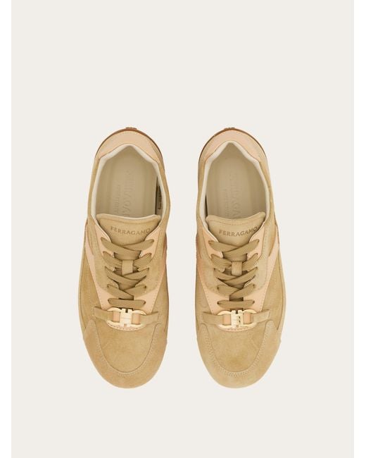 Ferragamo Natural Gancini Ornament Sneaker