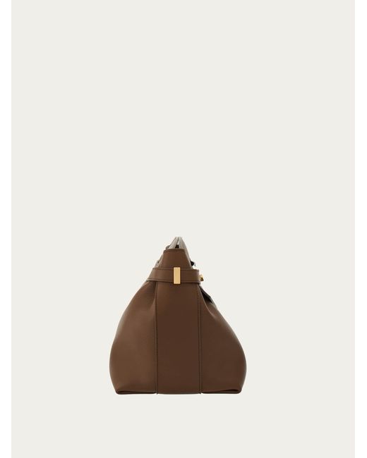 Ferragamo Brown Hug Shoulder Bag