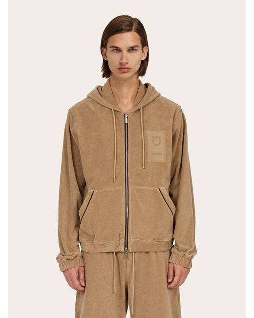 Ferragamo Herren Sweatshirt -Monogram in Natural für Herren