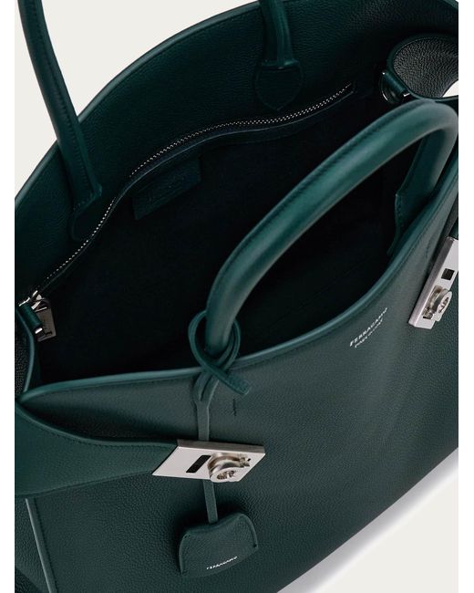 Ferragamo Green Hug Tote Bag for men