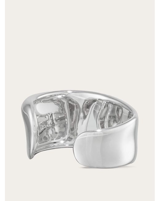 Ferragamo White Vara Bangle (M)