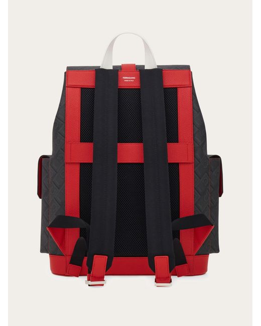 Ferragamo Black Dual-Pocket Backpack for men
