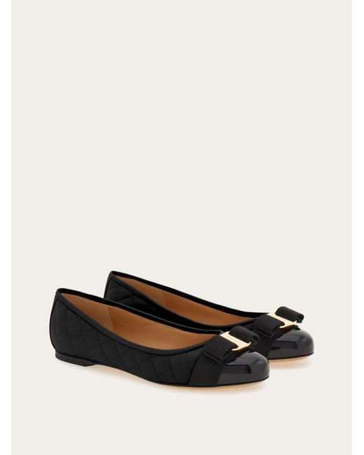 Ferragamo White Varina Ballet Flat