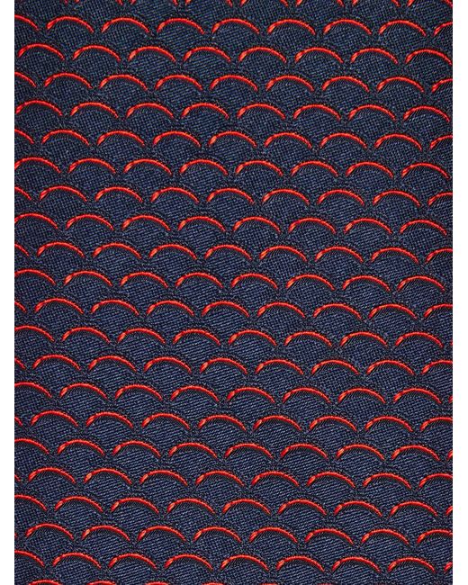 Ferragamo Purple Archi Print Silk Tie for men