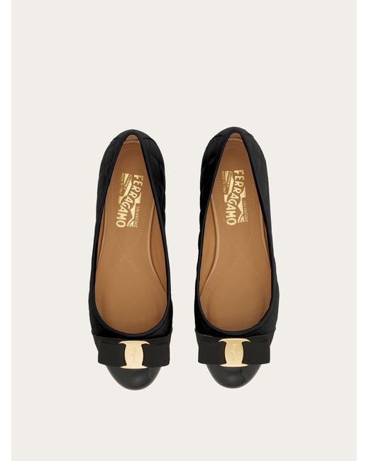 Ferragamo White Varina Ballet Flat