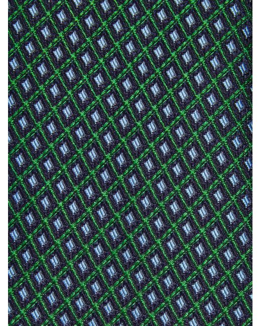Ferragamo Green Jacquard Tie for men
