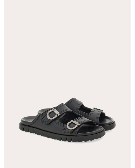 Ferragamo White Double-Strap Sandal .5 for men