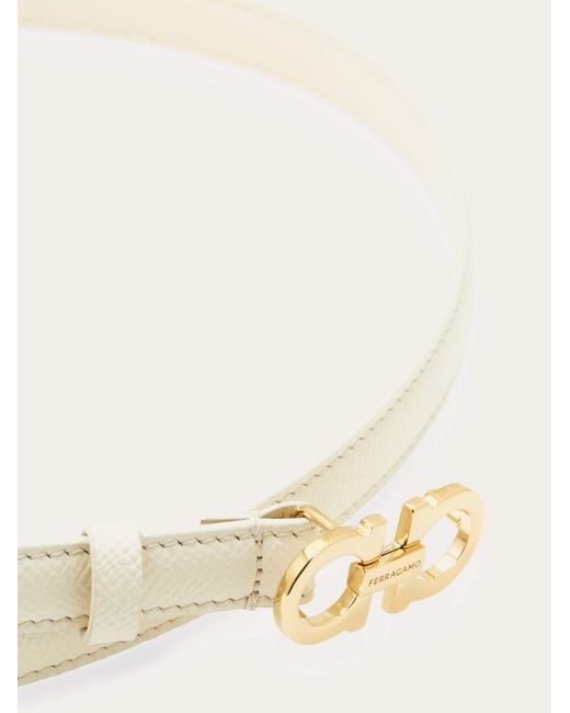 Ferragamo Natural Gancini Fixed Belt
