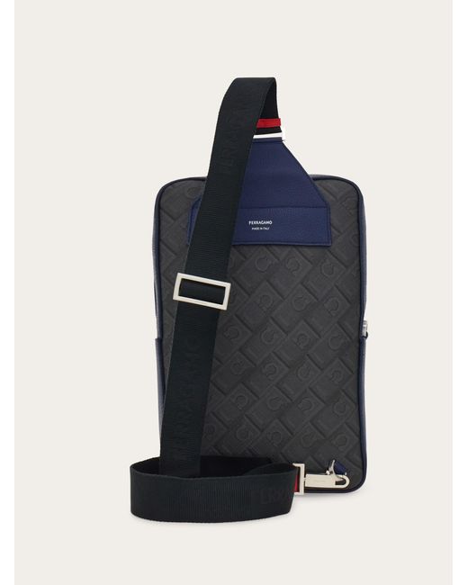 Ferragamo Blue Single-Strap Backpack for men