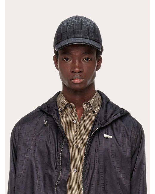 Ferragamo Multicolor Baseball Cap With Gancini Monogram for men