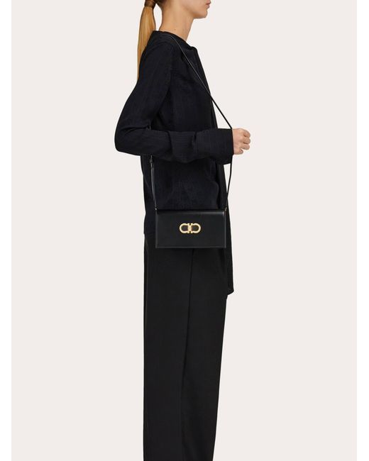 Ferragamo White Double Gancini Mini Bag