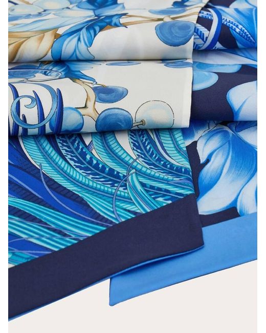 Ferragamo Blue Animals Print Bandeau