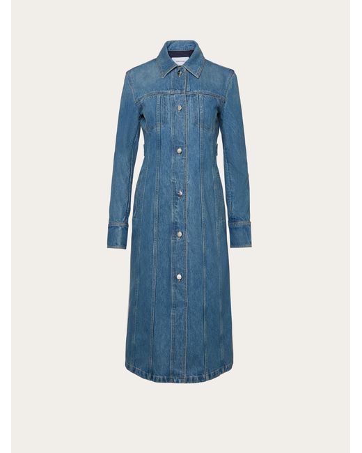 Ferragamo Blue Denim Dress