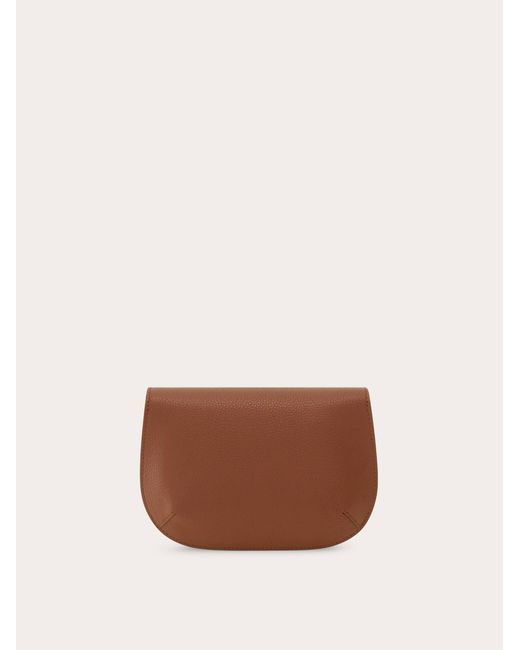 Ferragamo Brown Double Gancini Mini Bag
