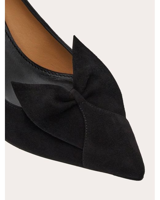 Ferragamo Black Soft Bow Pump