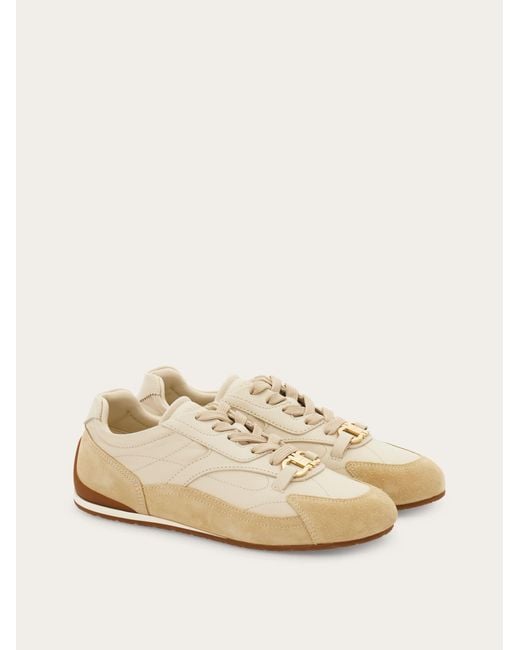 Ferragamo Natural Gancini Ornament Sneaker