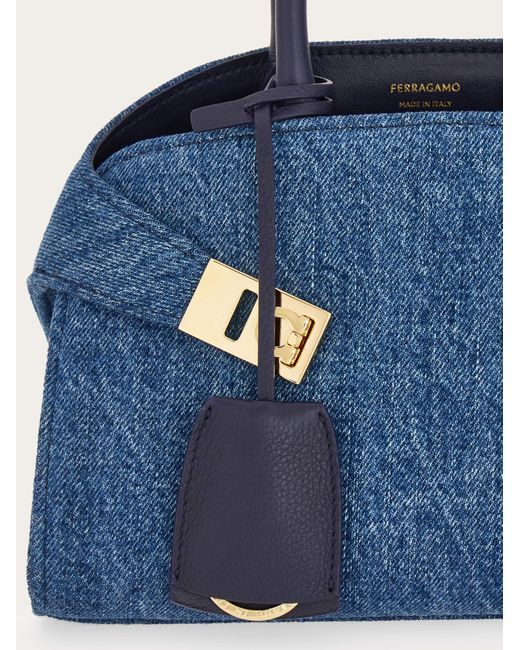 Ferragamo Blue Hug Handbag (Xs)