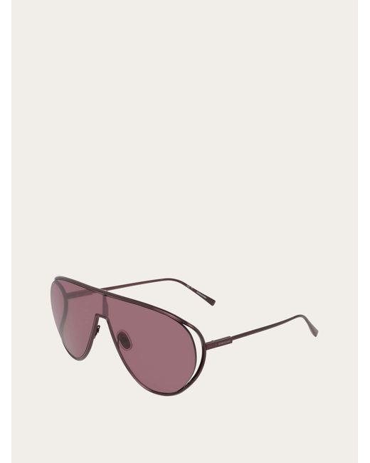 Ferragamo Pink Mask Frame Sunglasses